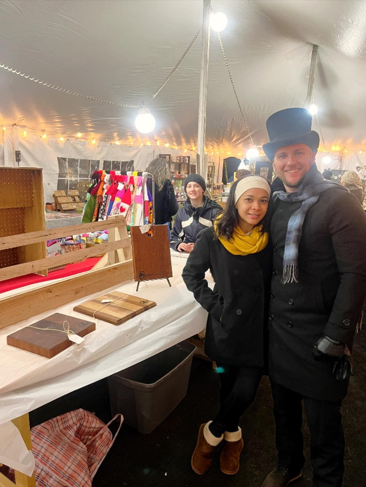 Luke Saint of Olde Wyomissing with his handcrafted boards